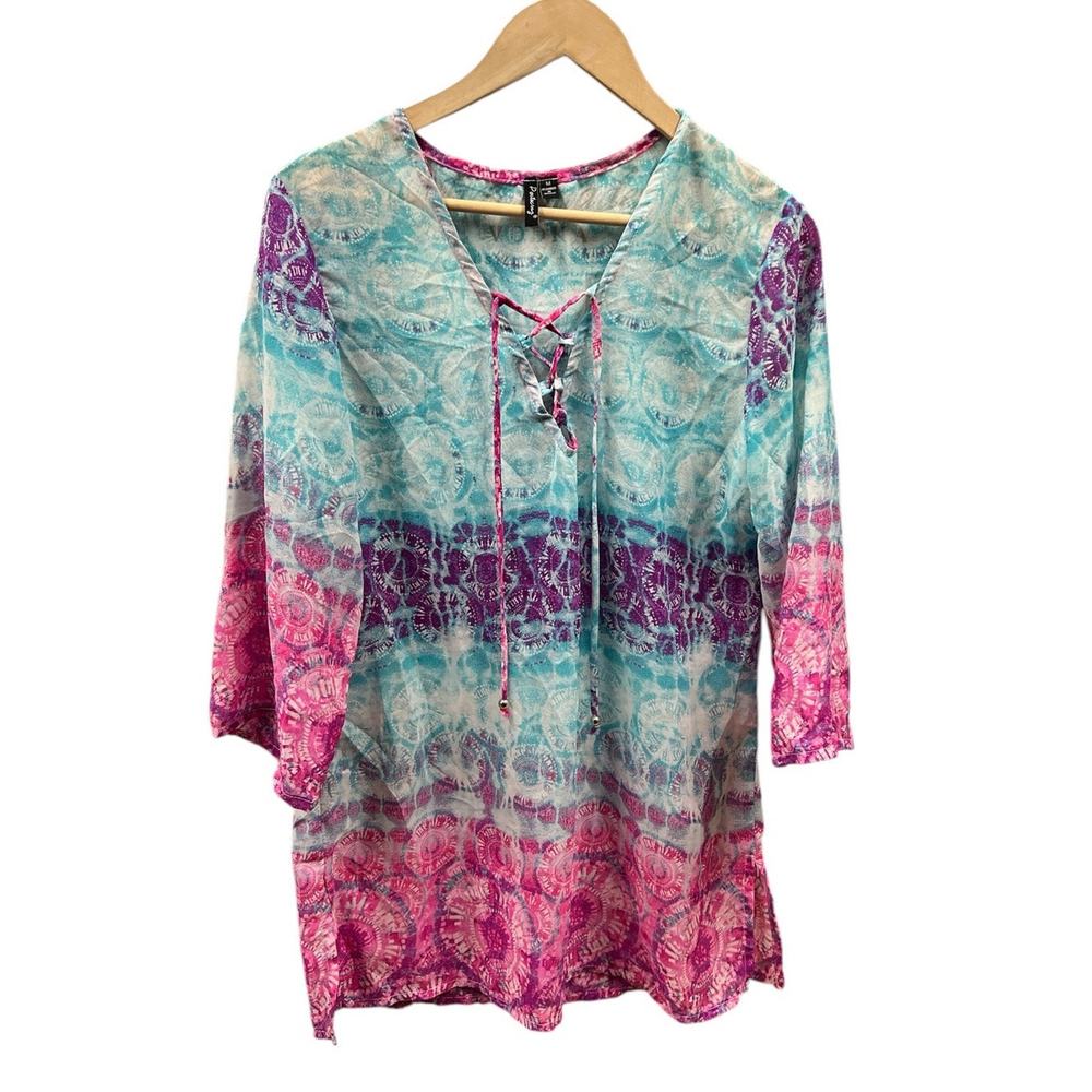 Portocruz Ombre Tie Dye Look Swim Cover Medium